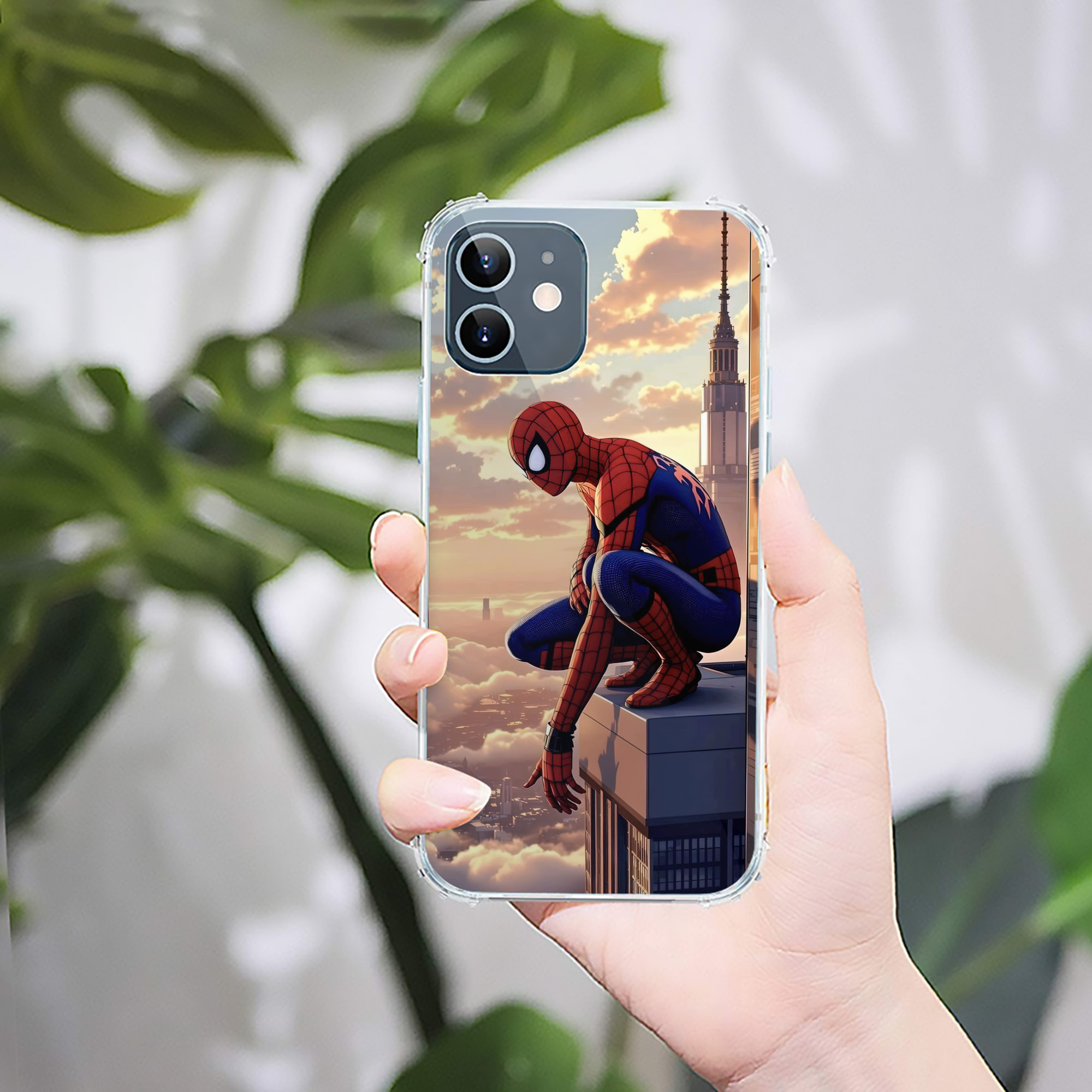 （画像用） Spider Man スパイダーマン 【iPhone 12シリーズ対応】透明スマホケース（クリアソフトケース）